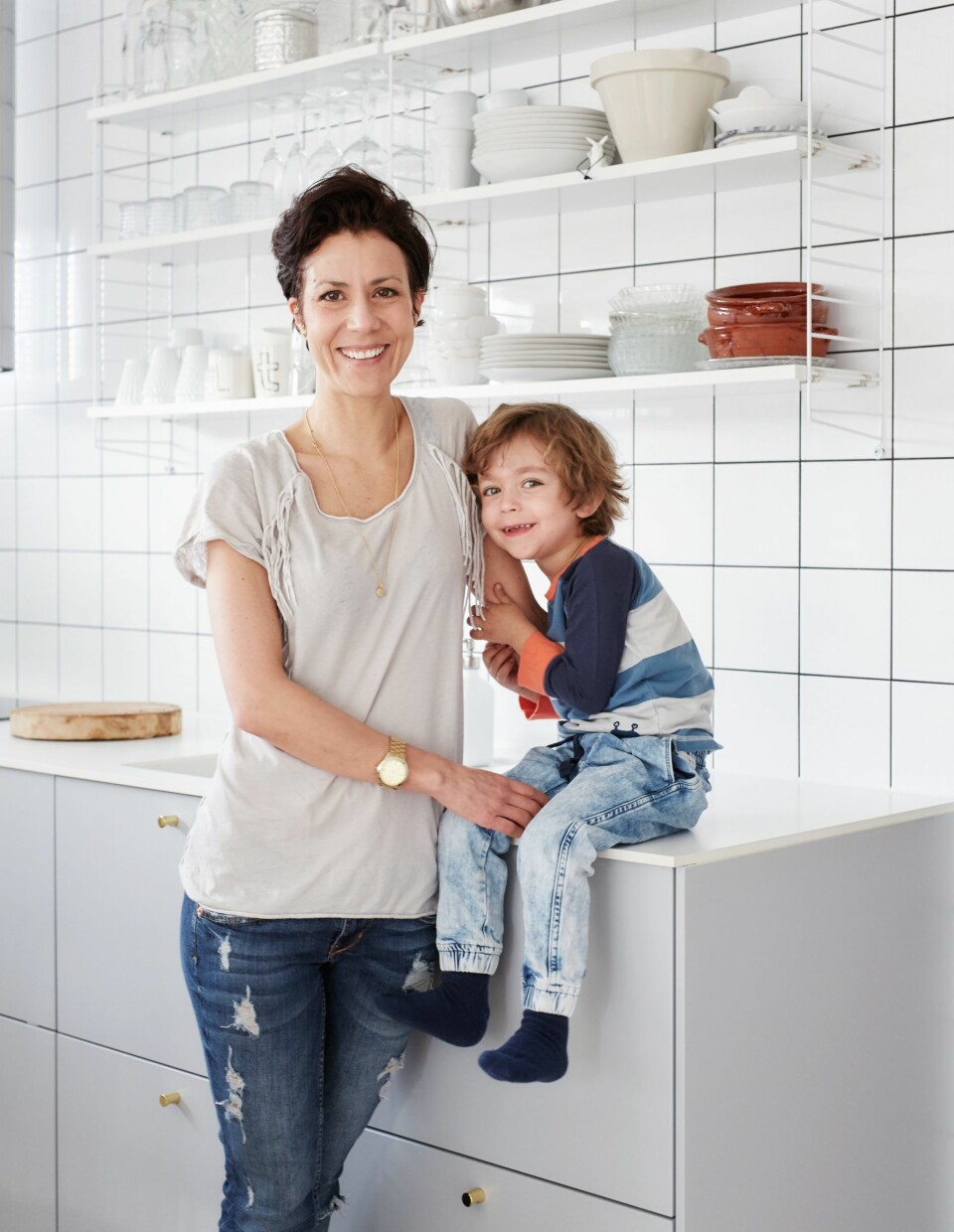MOR OG SØNN: Interiørdesigner Tahani Aiesh (38) og sønnen Liam Aiesh Skaug (3).