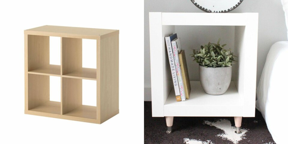 ENKELT: En enkelthylle kan lett se mer eksklusivt ut. Det samme gjelder større hyller, som Kallax-hylla til Ikea.