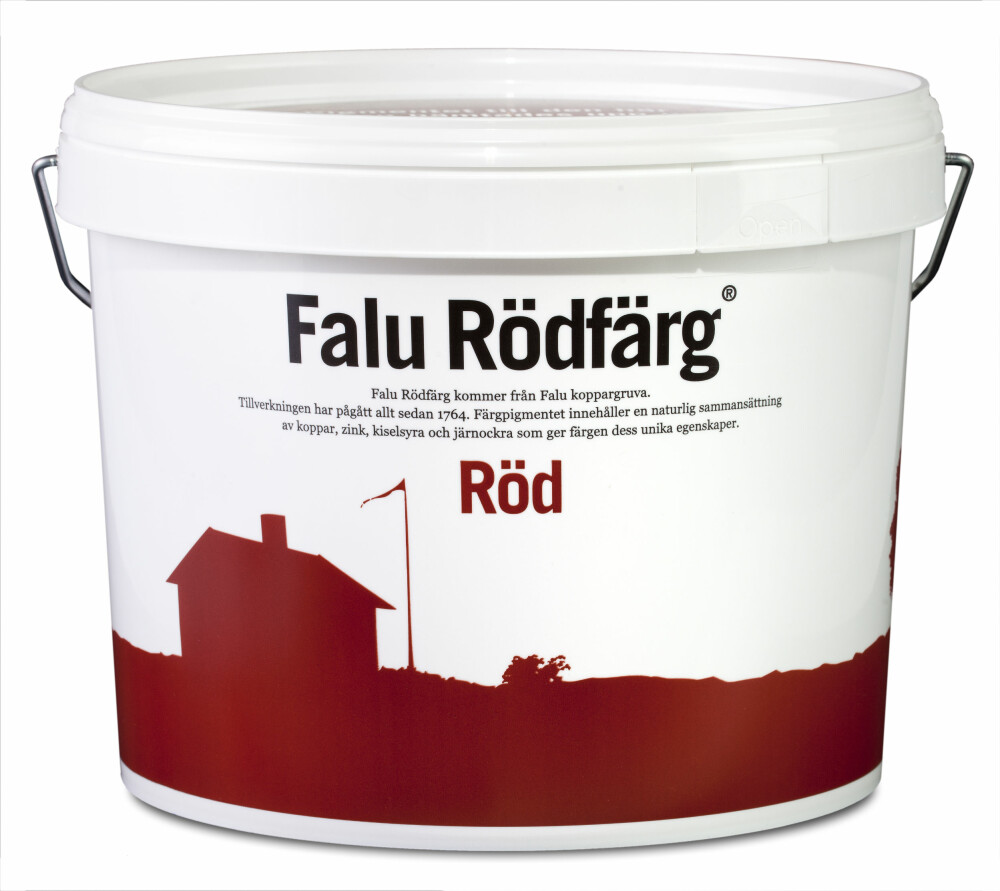 KLASSISK: Komposisjonsmaling er vanlig på røde stuer på landet. KLASSISK: Komposisjonsmaling er vanlig på røde stuer på landet.