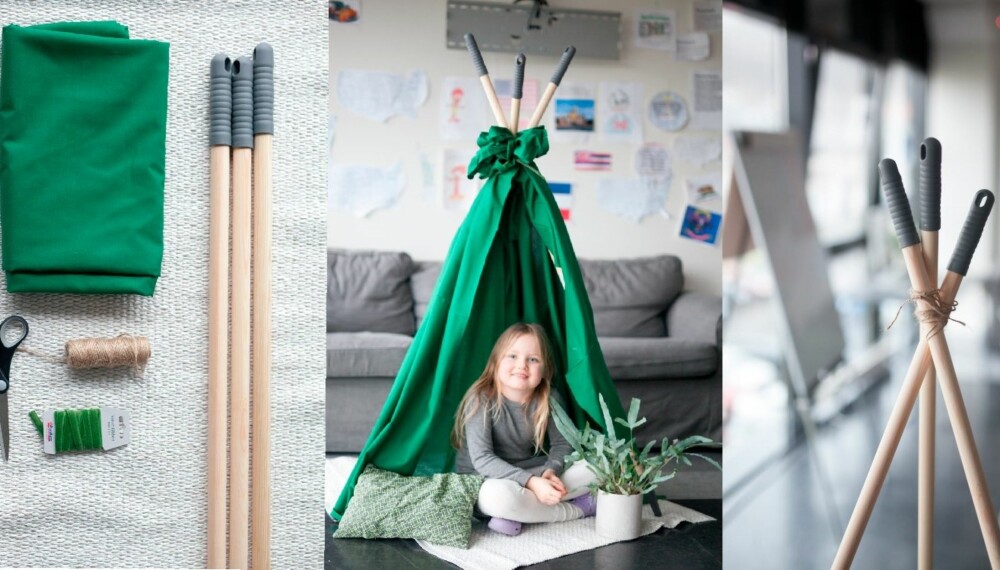 MORO MED TIPI-TELT INNE: Innendøreshytter eller gjemmesteder har fascinert barn i alle tider. Det er enklere enn du tror. MORO MED TIPI-TELT INNE: Innendøreshytter eller gjemmesteder har fascinert barn i alle tider. Det er enklere enn du tror.