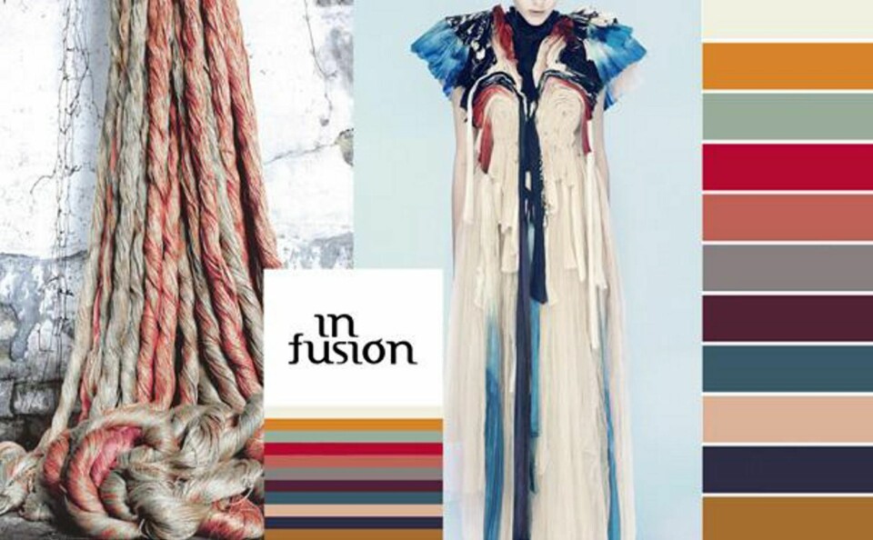 FARGEPALETT: Pej kaller trenden for 'In fusion' og viser her fargepaletten som hovedsakelig består av varme, brente farger.