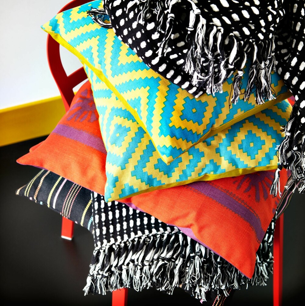 HÅNDARBEID: Tekstilene fra Ikea er tydelig inspirert av håndarbeid og tradisjoner fra Asia, Afrika og Sør-Amerika. Det er fokus på det håndvevde og naturlige.