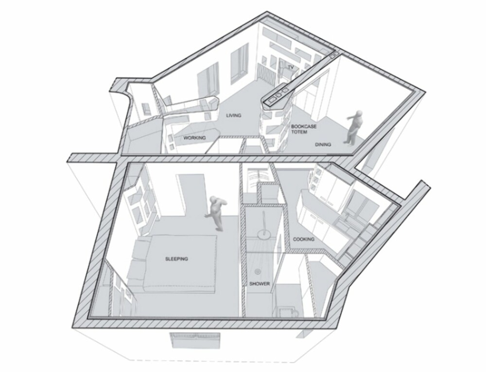 BLIR STADIG NY: Arkitektene mener denne leiligheten er som en kameleon, den forandrer seg etter lyst og behov.
