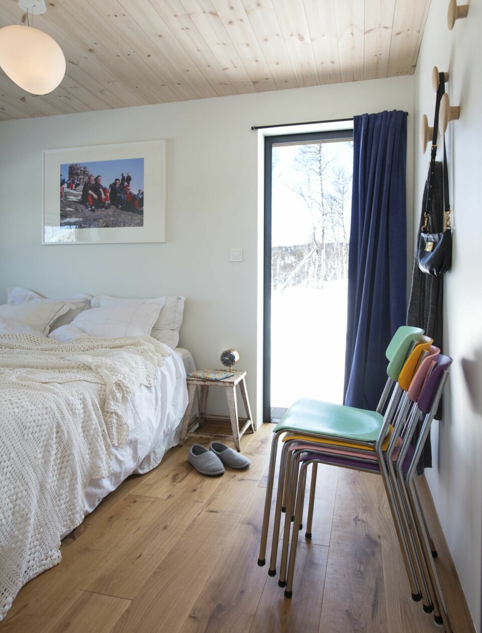 Praktisk planløsning: I den 100 kvadratmeter store hytta er det blitt plass til tre soverom. Foreldresoverommet er det største.