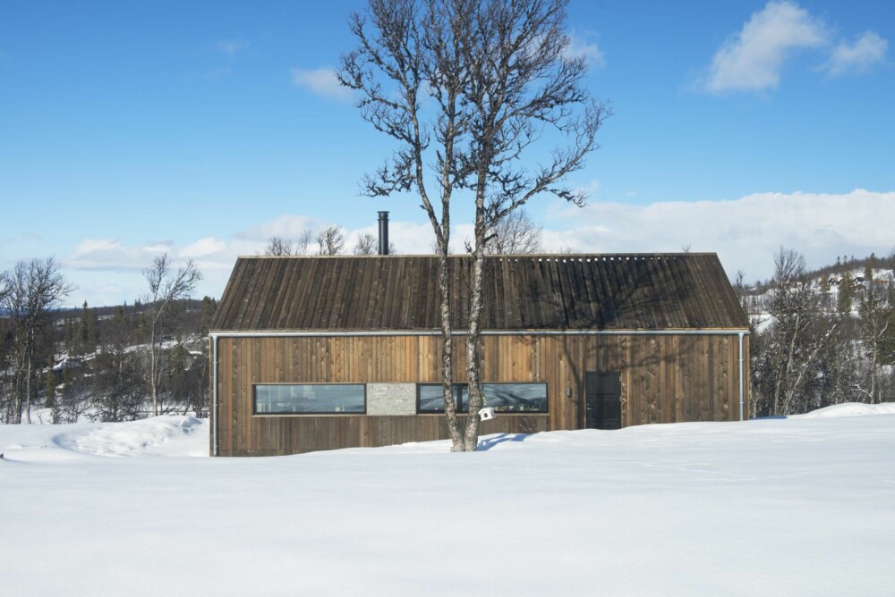 Nybygd: Hytta ble bygget i 2012, og har så vidt begynt å gråne. Med årene vil den minne mer om de små stølsløene i området.