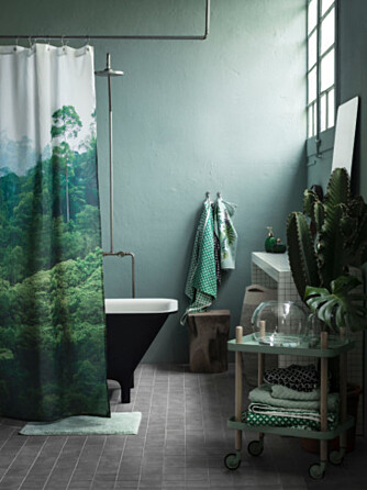 NYTT BAD: Et dusjforheng, noen planter og kanskje et selvlaget speil kan gjøre underverker. 