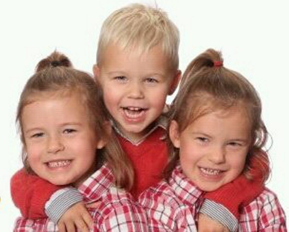 PRIKK LIKE: - Ronja og Rianna (6) er forskjellige på alle mulige måter, slår mamma Tone Damstuen Ryland fast.  Like forskjellig som lillebror Marcus på fire.