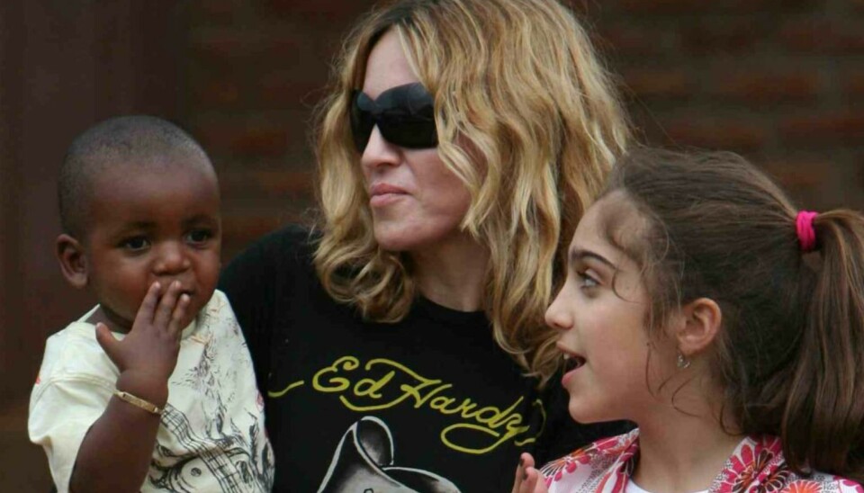 Madonna med David og datteren Lourdes