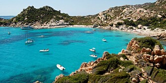 SPARGI: Den flotte stranden Spargi på Sardinia.