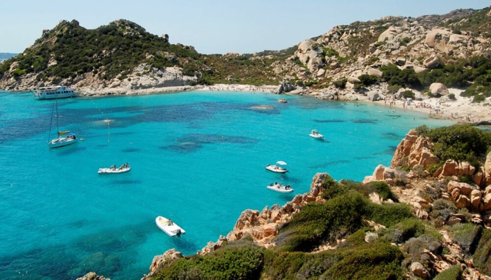 SPARGI: Den flotte stranden Spargi på Sardinia.