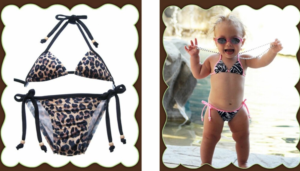 MINI BIKINI: På Babikini.com får du kjøpt små trekantbikinier i blant annet dyremønster til barn fra 0 måneder til 6 år. MINI BIKINI: På Babikini.com får du kjøpt små trekantbikinier i blant annet dyremønster til barn fra 0 måneder til 6 år.