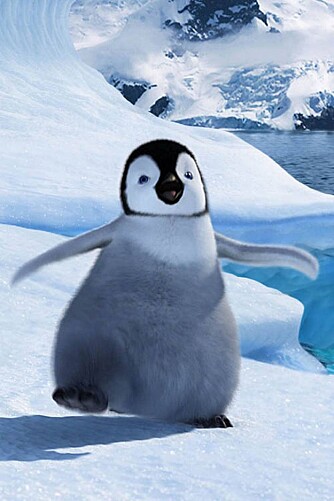 HAPPY FEET: Søt film om den dansende pingvinen Mummel.