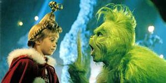 ELLEVILL: Jim Carrey som grønn juletyv i Grinchen.
