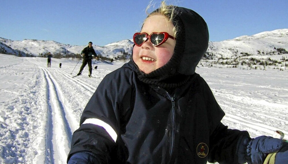 KOSETUR: Det ser ikke alltid slik ut når hele familien er på skitur.