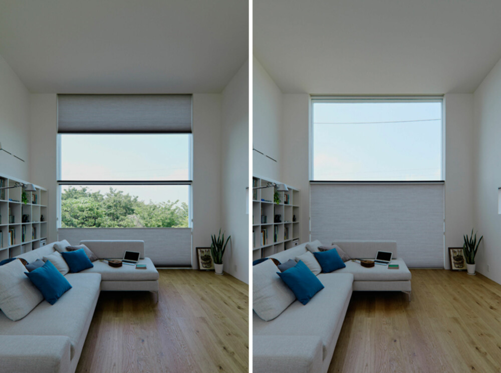 UTNYTTET LYSET: Store vinduer fyller boligen med dagslys. Smart solavskjerming gjør at man selv kan kontrollere mengden med lys som slipper inn.