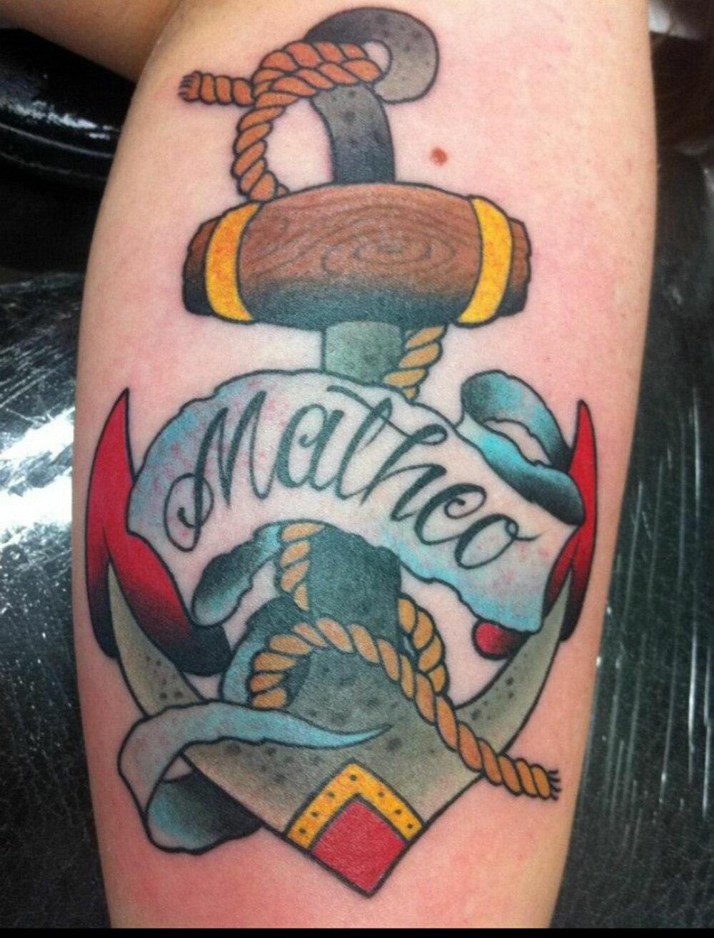 MATHEO: Anette Christine Vole (25) har denne tatoveringen på innsiden av overarmen på venstre arm.