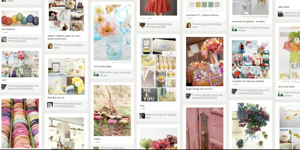 PLANLEGGER BRYLLUP: Der hvor du før klippet ut fra bladet og rev ut sider fra aviser for å lage en scrapbook av inspirasjon, kan du nå samle alt på tavlen din på Pinterest.