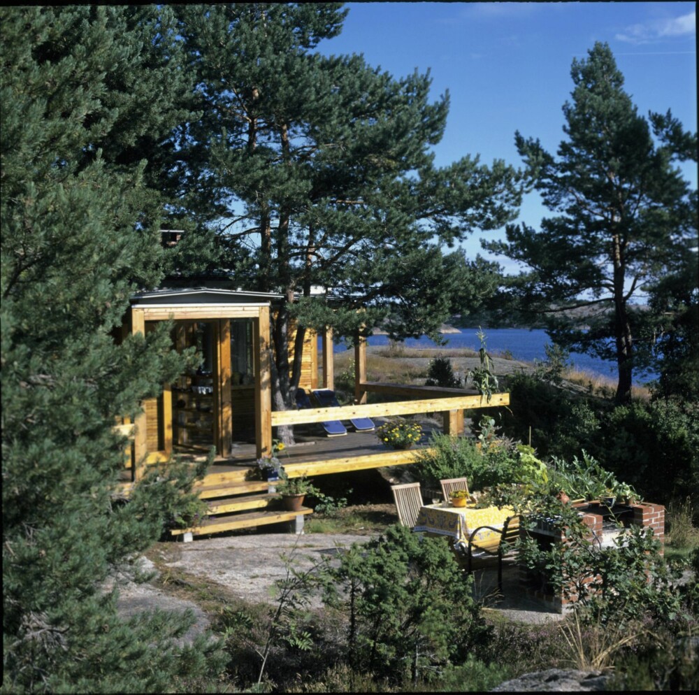 IDYLL VED SJØEN: Det er arkitekt Carl-Viggo Hølmebakk tegnet denne hytta som mest av alt likner et vakkert møbel. Bygningen er prisbelønnet, blant annet fordi den har en presisjon og detaljering som man sjelden ser maken til.