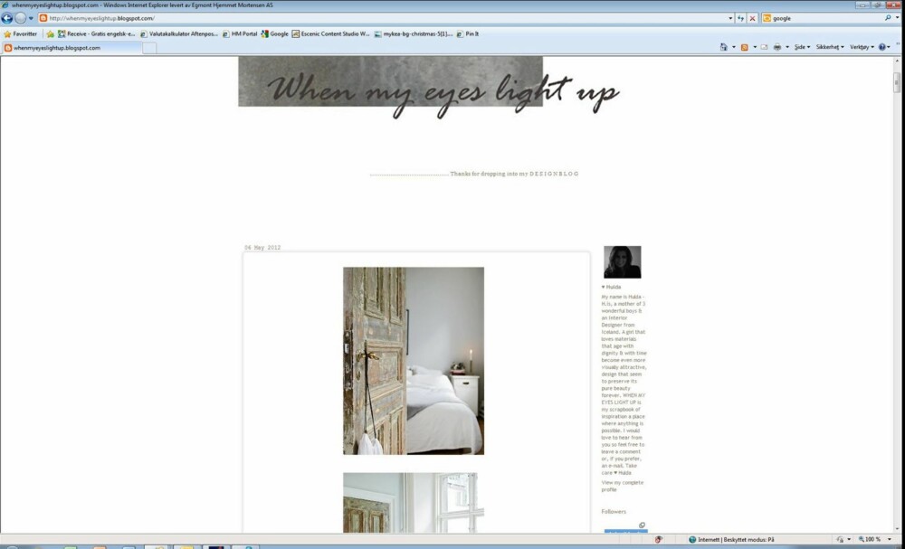 MED HJERTE FOR DESIGN: En islandsk interiørdesigner står bak denne bloggen. MED HJERTE FOR DESIGN: En islandsk interiørdesigner står bak denne bloggen.