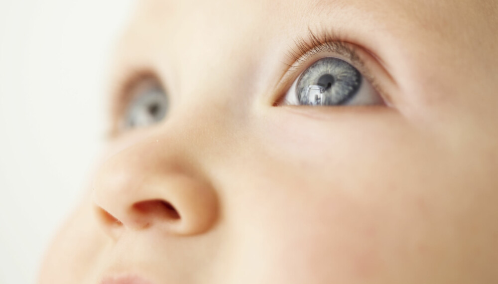 BABY OG SYN: Prøver du å få blikkontakt med babyen din?