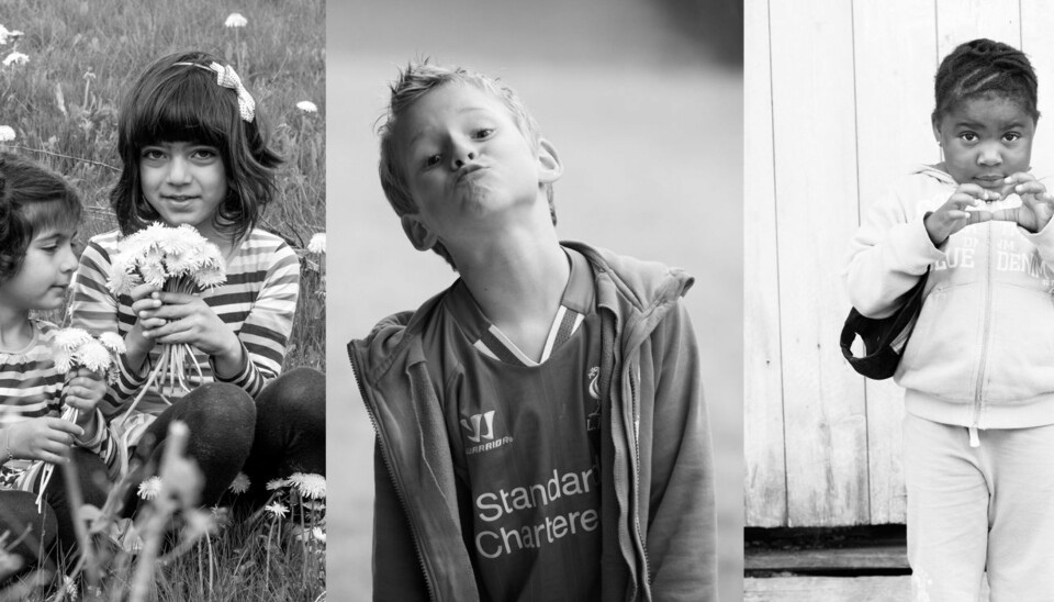 FORELSKA: Salwa (5 ½) og lillesøster Salma (3 ½), Simen (7) og Ariane Signe (4 ½) forteller oss som egentlig skjer når det er kjærlighet i luften.