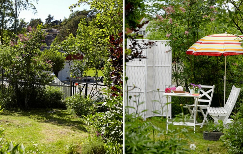 UTEPLASS: Tenk gjennom hva slags hage du ønsker og planlegg ut fra forholdene. Det er viktig at hagen passer til terrenget du har tilgjengelig. Her har et område i hagen passet godt til å skape en liten uteplass. UTEPLASS: Tenk gjennom hva slags hage du ønsker og planlegg ut fra forholdene. Det er viktig at hagen passer til terrenget du har tilgjengelig. Her har et område i hagen passet godt til å skape en liten uteplass.