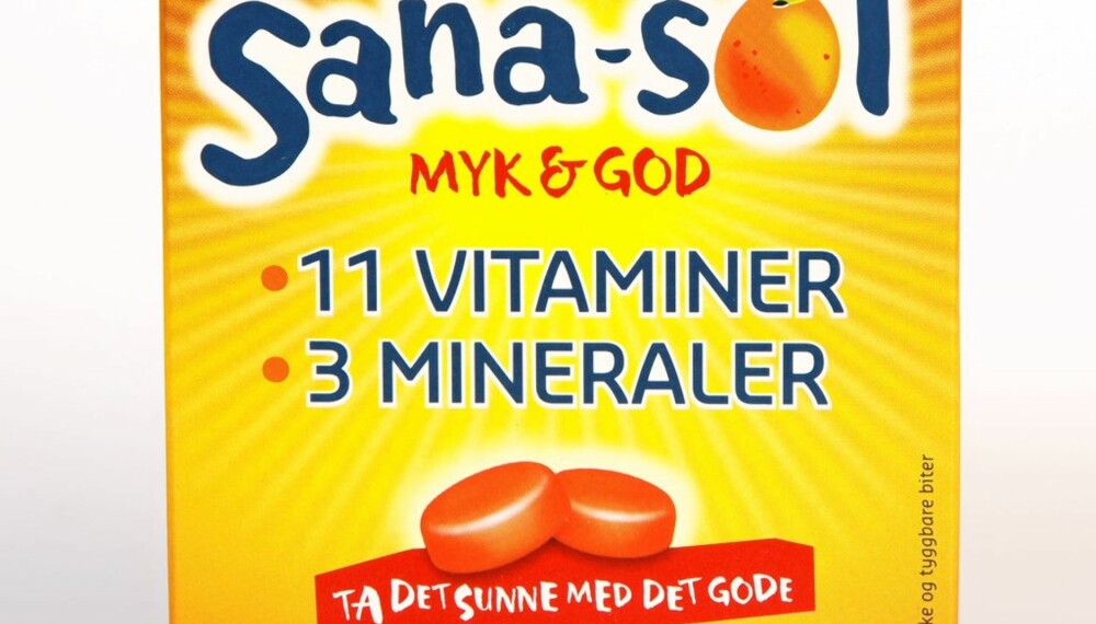SANA-SOL: myke tyggetabletter med vitaminer og mineraler.