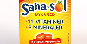 SANA-SOL: myke tyggetabletter med vitaminer og mineraler.
