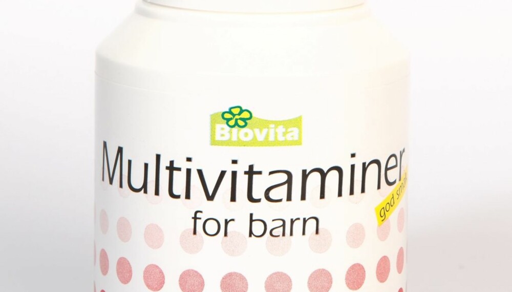 BIOVITA MULTIVITAMINER: Tyggetabletter som inneholder både vitaminer og mineraler.