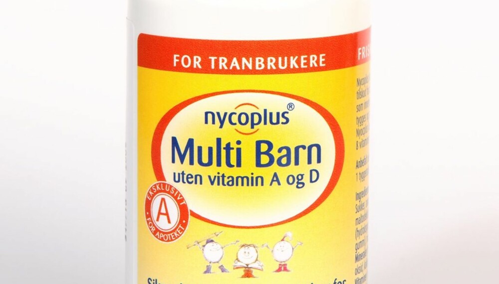MULTI BARN: Vitamin- og mineraltilskudd uten vitamin A og D. MULTI BARN: Vitamin- og mineraltilskudd uten vitamin A og D.