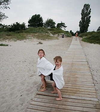 FERIEHUS I DANMARK: Morsomt med stranddynene i Danmark. Foto: Foto: Anne og Jonas Frøland
