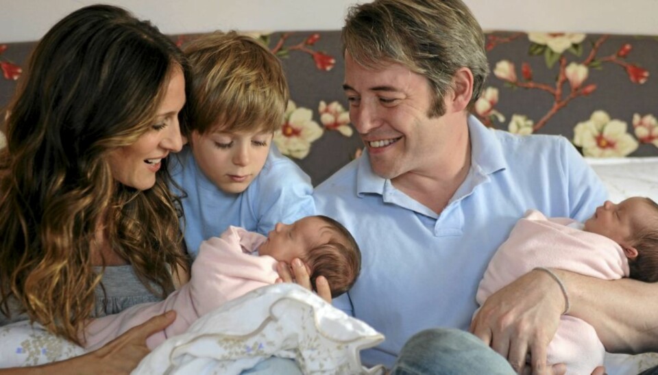 Sarah Jessica Parker og Matthew Broderick sammen med sønnen James Wilkie Broderick og siste tilskudd i familien Marion Loretta Elwell og Tabitha.