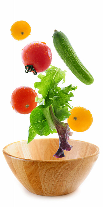 TENK FARGER: La salaten inneholde ingredienser av alle farger.