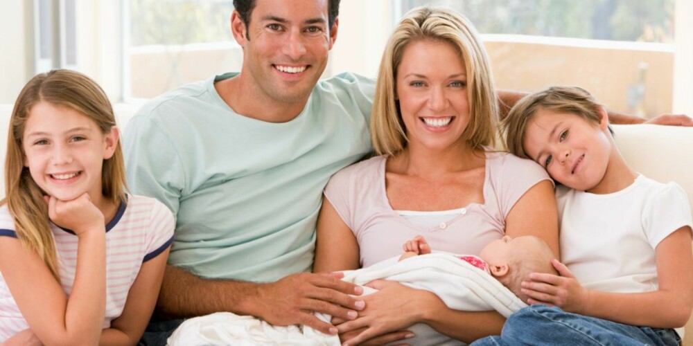 TRE BARN: Mødre vil oftere ha tre barn enn fedre.