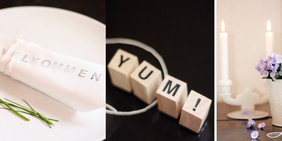 LEKKERT OG LILLA: Med innslag av lilla har bloggeren Signe Pling dekket til fest på bordet.