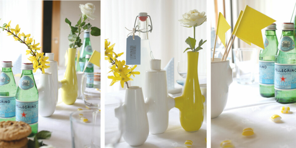 VÅRFARGER: Det passer fint med vårfarger på bordet på festlige maidager.