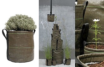 RESIRKULERBART OG PLASSBESPARENDE: Disse sammenleggbare plantekassene kan flyttes etter behov og tar liten plass.