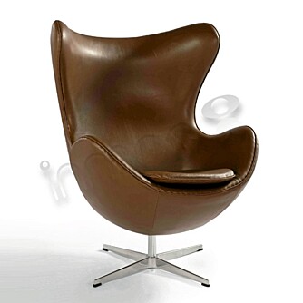 KOPI: Ganske nøyaktig lik Arne Jacobsens Egg, men kun en kopi, fra inmod.com. KOPI: Ganske nøyaktig lik Arne Jacobsens Egg, men kun en kopi, fra inmod.com.