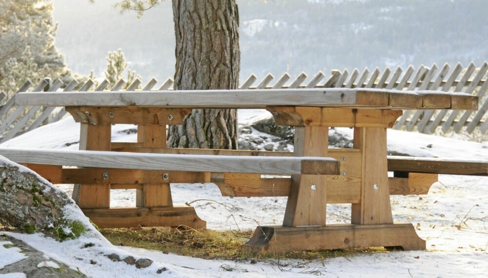 ROBUST: Bygg en sittebenk som tåler å stå ute