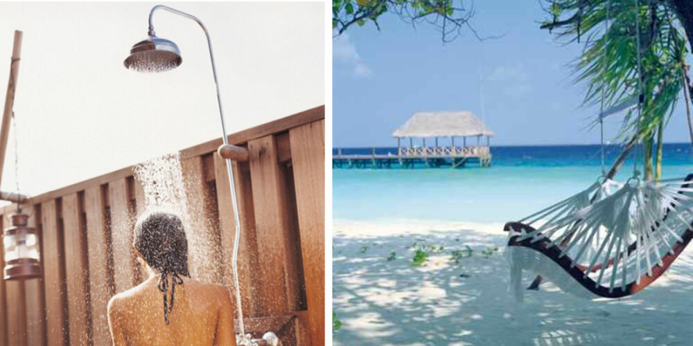 SOM PÅ FILM: En dusj på Cocoa Island gjør inntrykk på sansene.