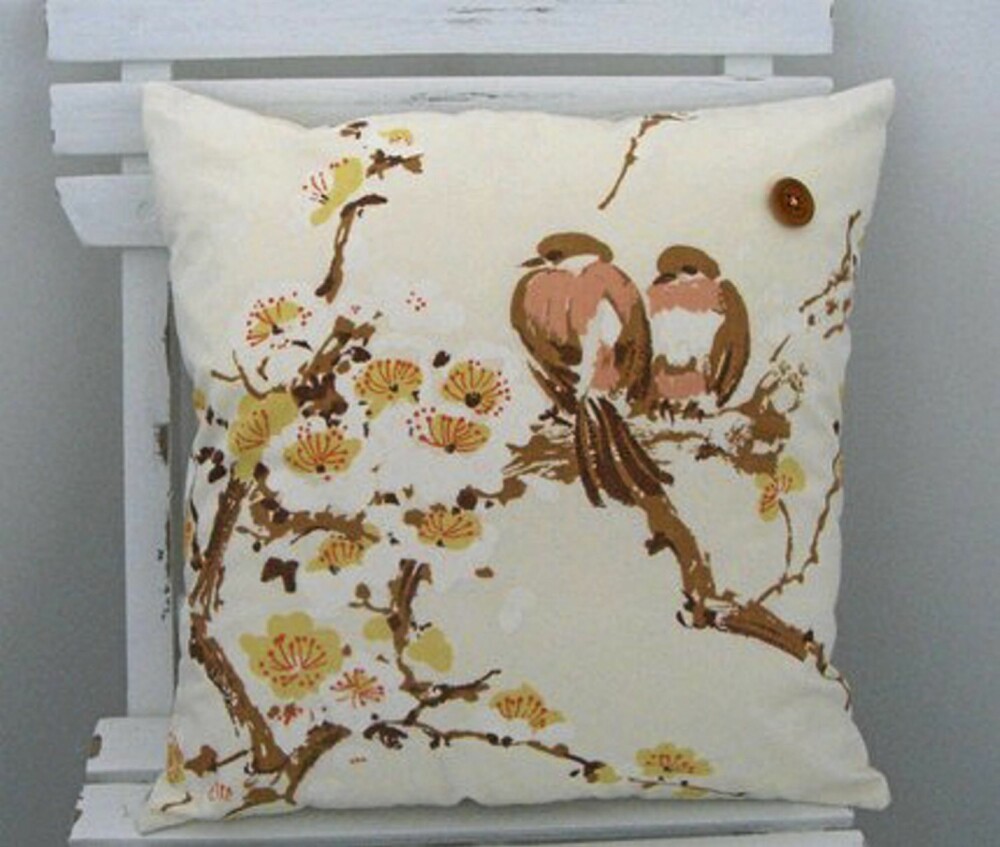 Pute med fugler fra etsy Pute med fugler fra etsy