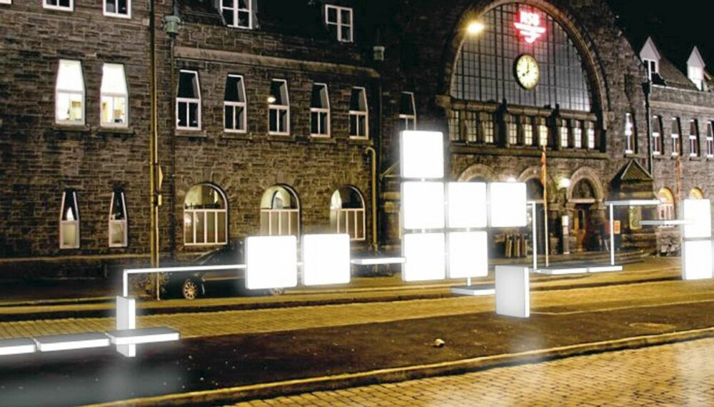 BUILDING LIGHT: FantasticNorway har sammen med Are Røysamb et konsept om en offentlig bymøbelmodul, som ved bruk aggregerer både varme og lys.
