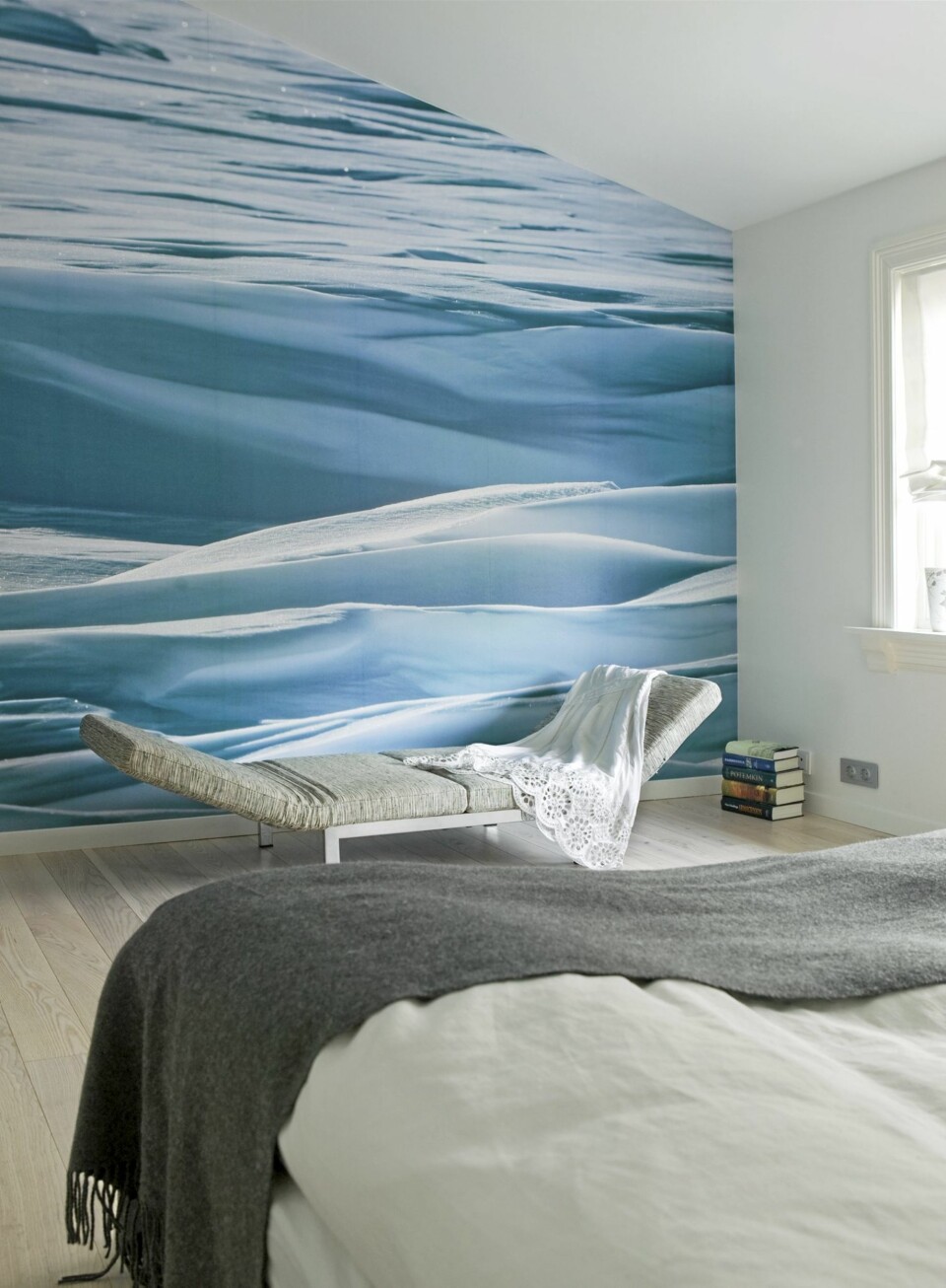 FOTOTAPET: Motiv fra Sydpolen tatt av Inge Meløy, tapetet er levert av Dr. Nice.