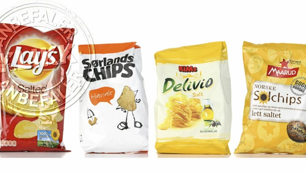 18 produkter: Vi har testet chips og forteller deg hvilke du bør kjøpe!
