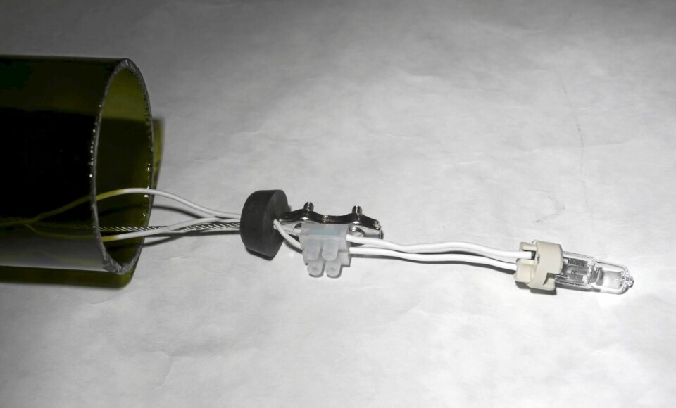 SAMMENKOBLING: Alle delene får du kjøpt hos Clas Ohlson eller lignenede type butikker.