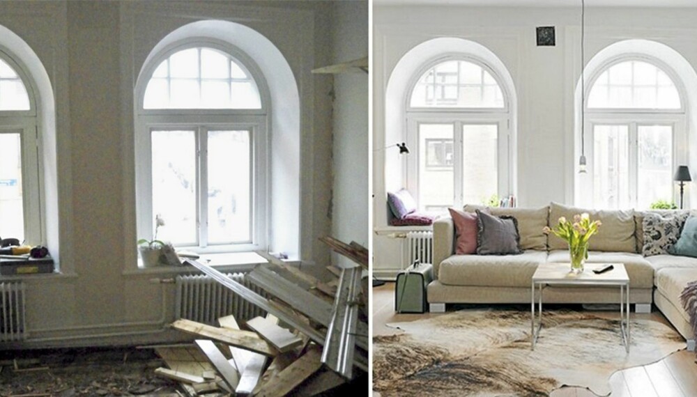 NY BOLIG: En totalrenovering endte i en ny og gjennomført leilighet for Elin petterson og samboeren. NY BOLIG: En totalrenovering endte i en ny og gjennomført leilighet for Elin petterson og samboeren.