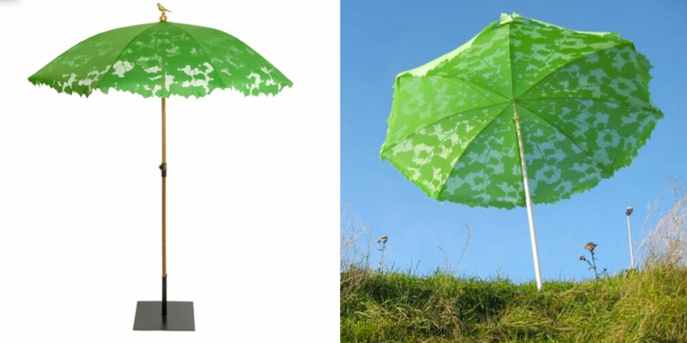 I DET GRØNNE: Parasollen fra Droog blir garantert å friske opp enhver uteplass. I DET GRØNNE: Parasollen fra Droog blir garantert å friske opp enhver uteplass.