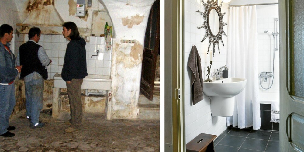 FØR OG ETTER: Badet måtte bygges opp fra grunnen av. FØR OG ETTER: Badet måtte bygges opp fra grunnen av.