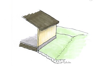 TERRENGFALL: Terrenget skal falle ut fra huset, slik det er illustrert her. TERRENGFALL: Terrenget skal falle ut fra huset, slik det er illustrert her.