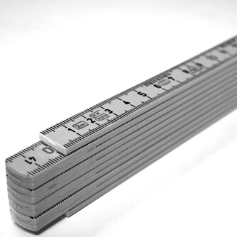 Størst avvik: En meterstokk kan ha et avvik på opptil 1,4 mm på to meter.